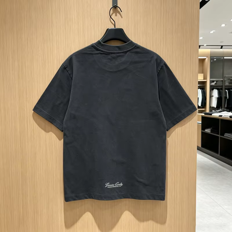 T-shirt ample à manches courtes avec étiquette brodée sur la poitrine NBHD