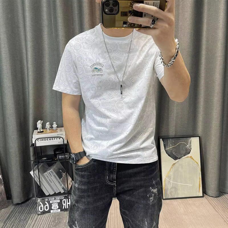 T-shirt d'été à manches courtes et quarts pour homme