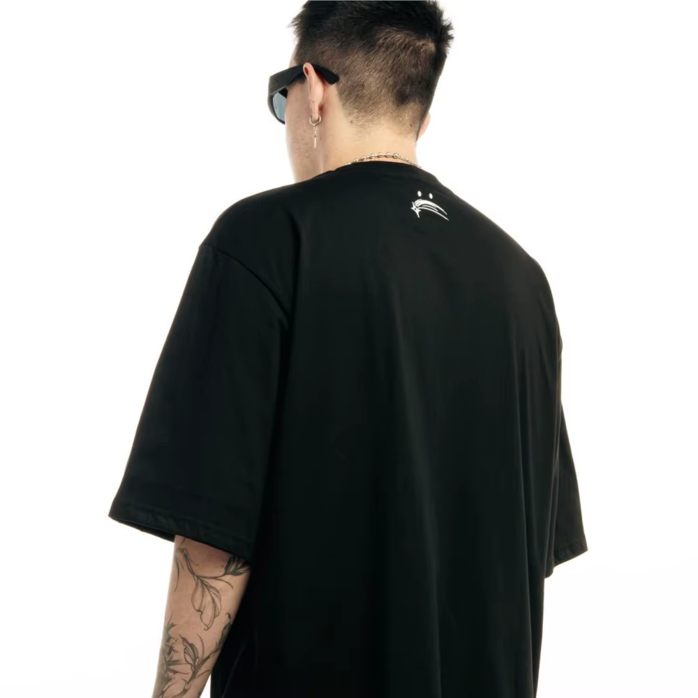 T-Shirt Punk à Imprimé Lyrique pour Homme