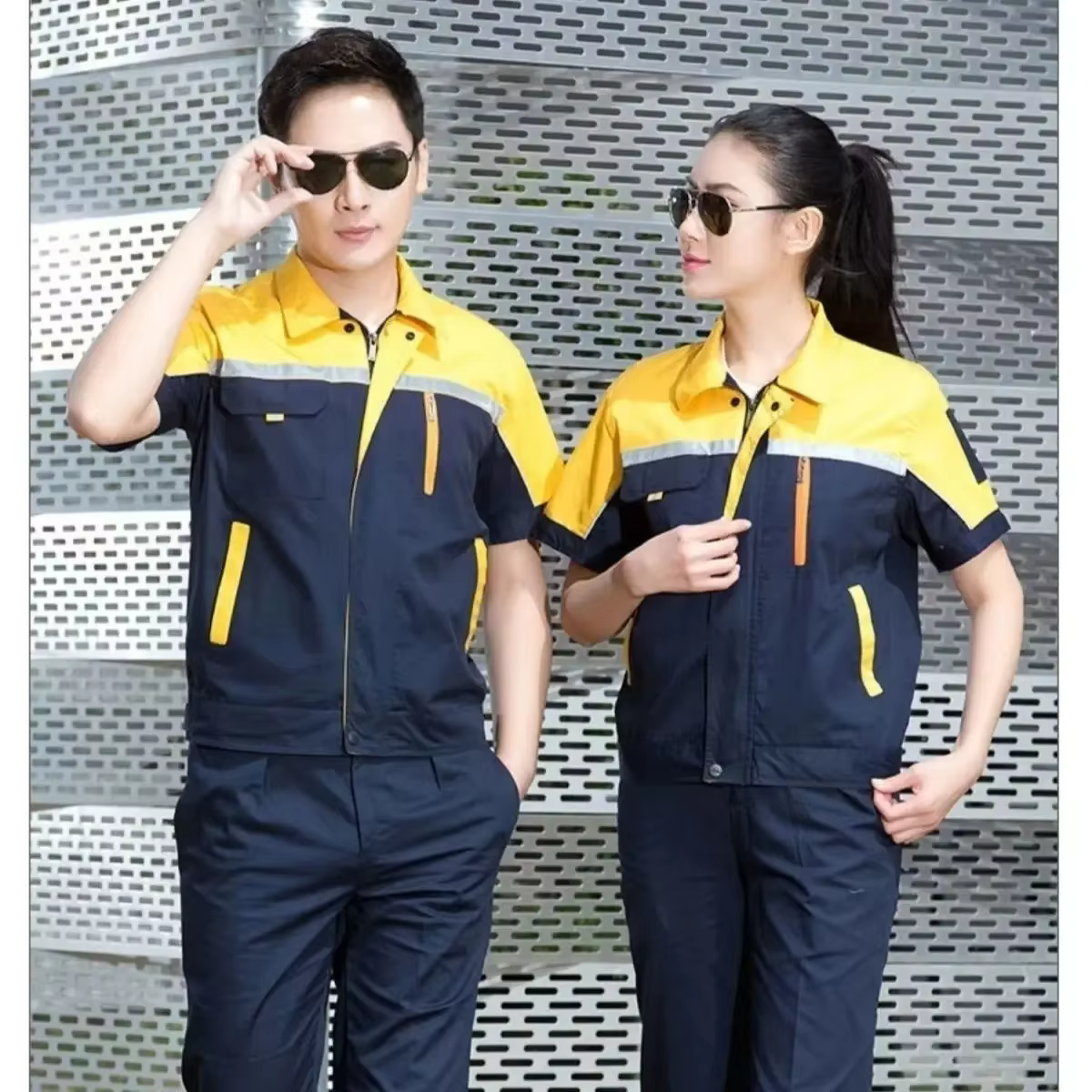 Uniforme de travail d'été à manches courtes pour hommes