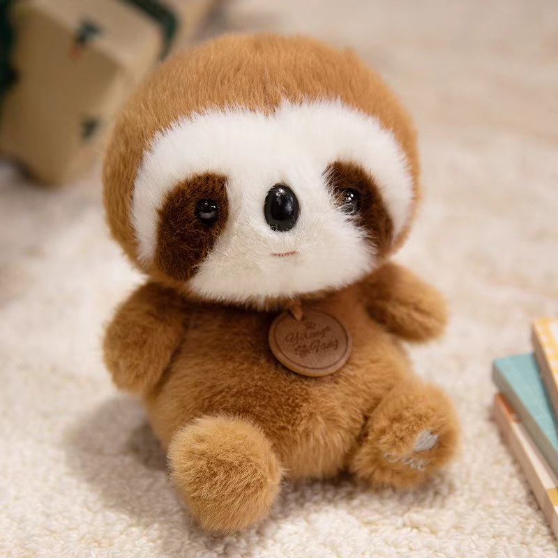 Animaux assis mignons Panda rouge renard paresseux chat jouets en peluche poupées