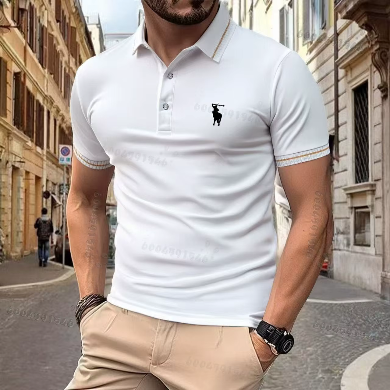 Polo décontracté pour homme - Haut polyvalent, tendance, de haute qualité, confortable, respirant, doux pour la peau, coupe ample