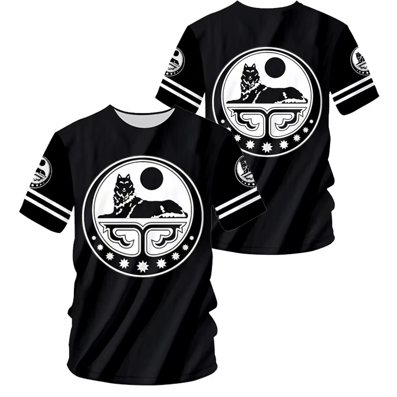 T-Shirt avec emblème de la Tchétchénie pour hommes et femmes