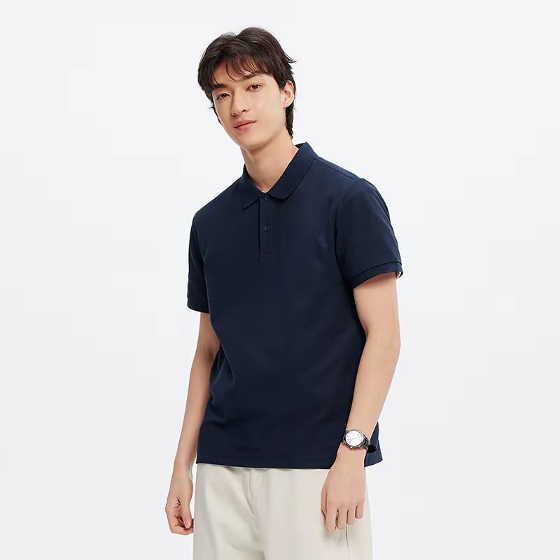 Polo Homme Semir Anti-Transpiration Couleur Unie Manches Courtes T-Shirt Été 2025 Nouvelle Collection Coupe Slim pour Tenue Active