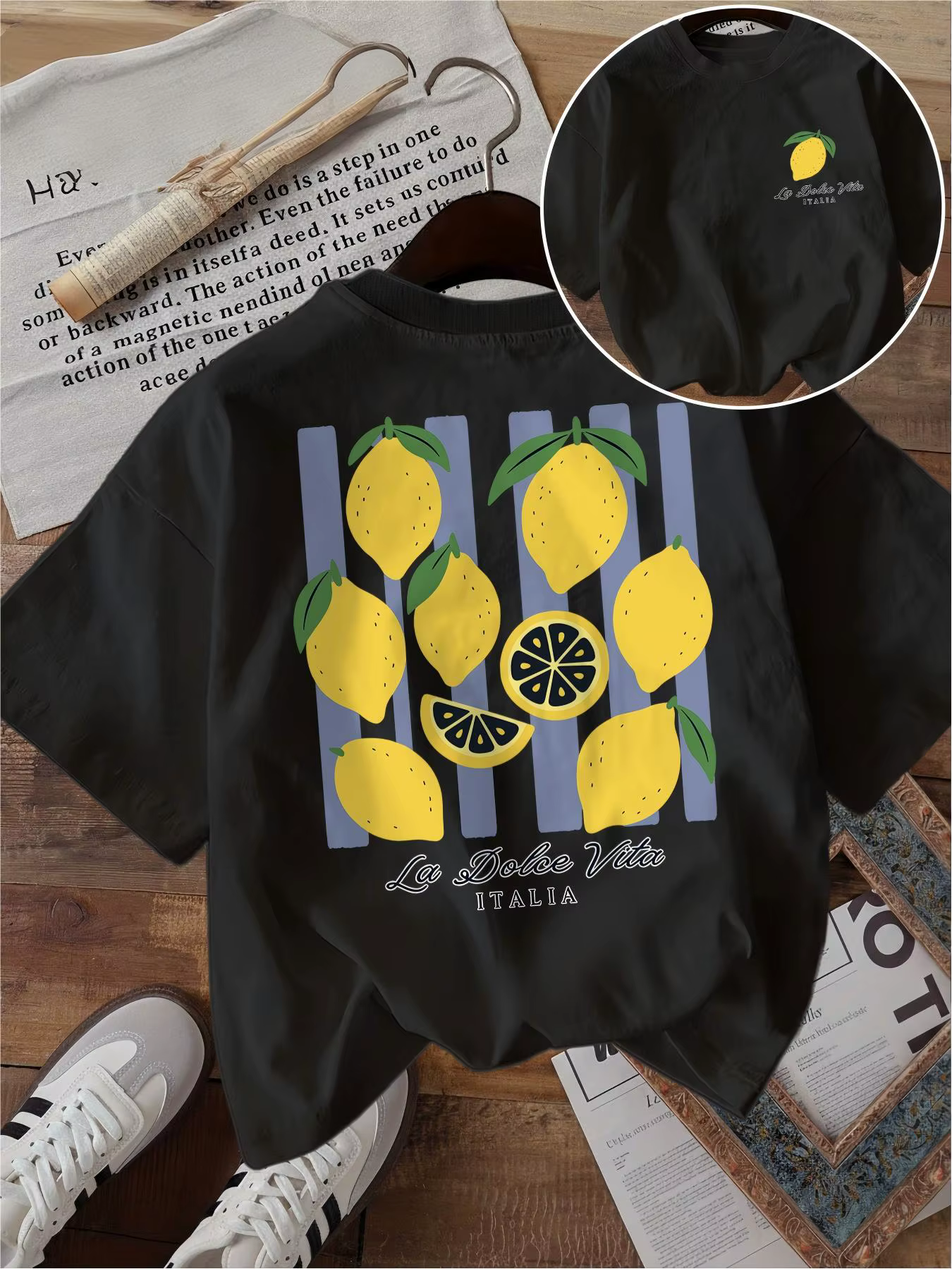 T-shirt La Dolce Vita avec motif de citron amusant
