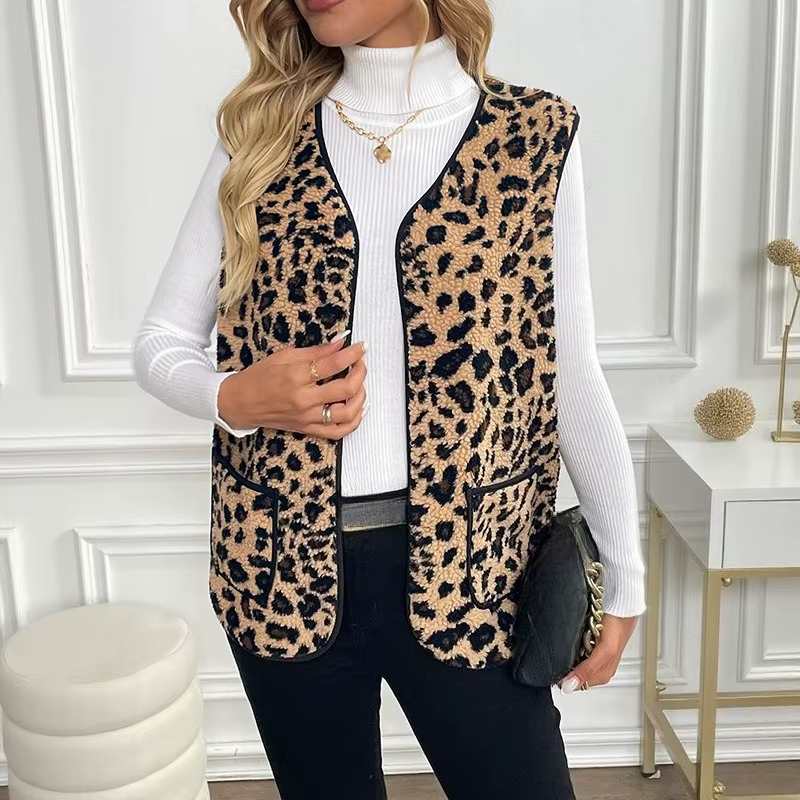Gilet sans manches à col en v