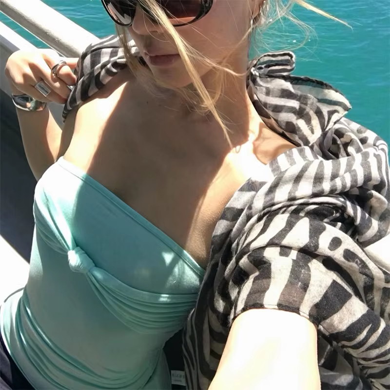 Débardeur Femme Y2K Sexy Coquette, Couleur Unie, Coupe Ajustée, Sans Bretelles, Froncé avec Nœud sur le Devant, Extensible, Décontracté, pour l'Été, la Plage et les Vacances