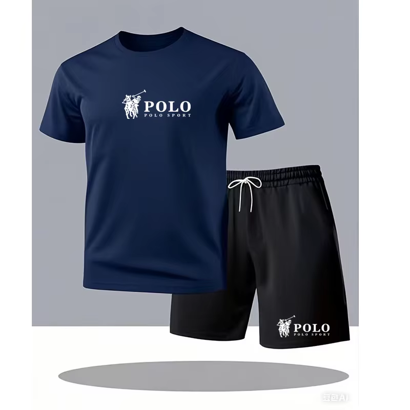 Ensemble T-shirt et short de sport POLO pour homme
