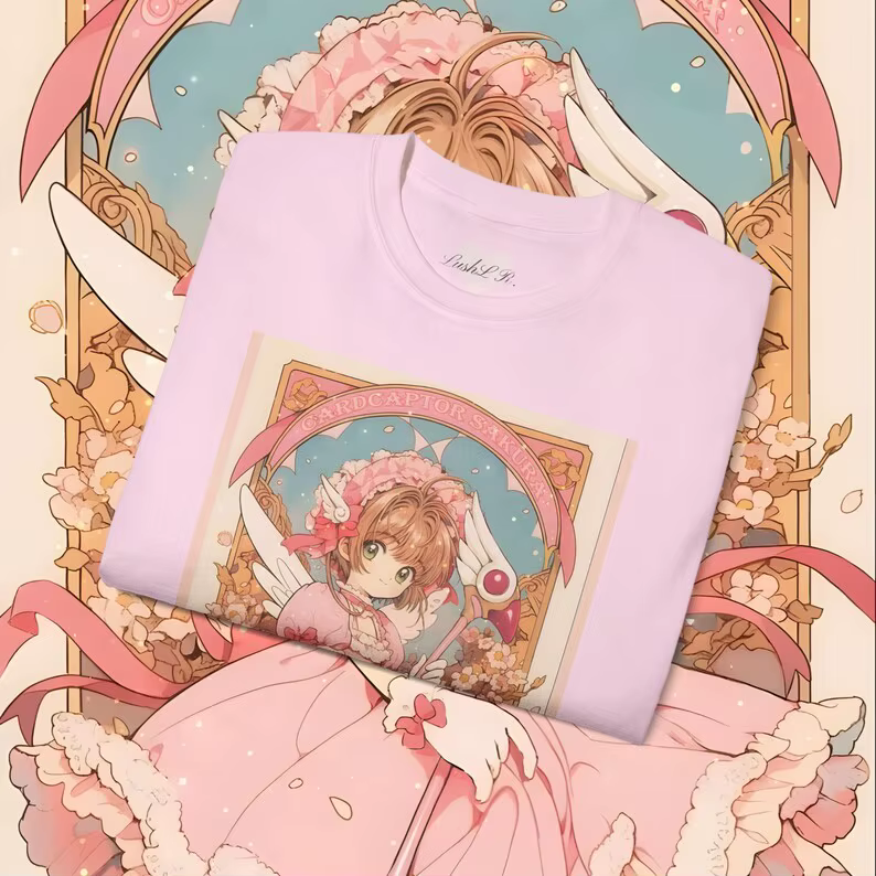 T-Shirt rétro Cardcaptor Sakura pour fille