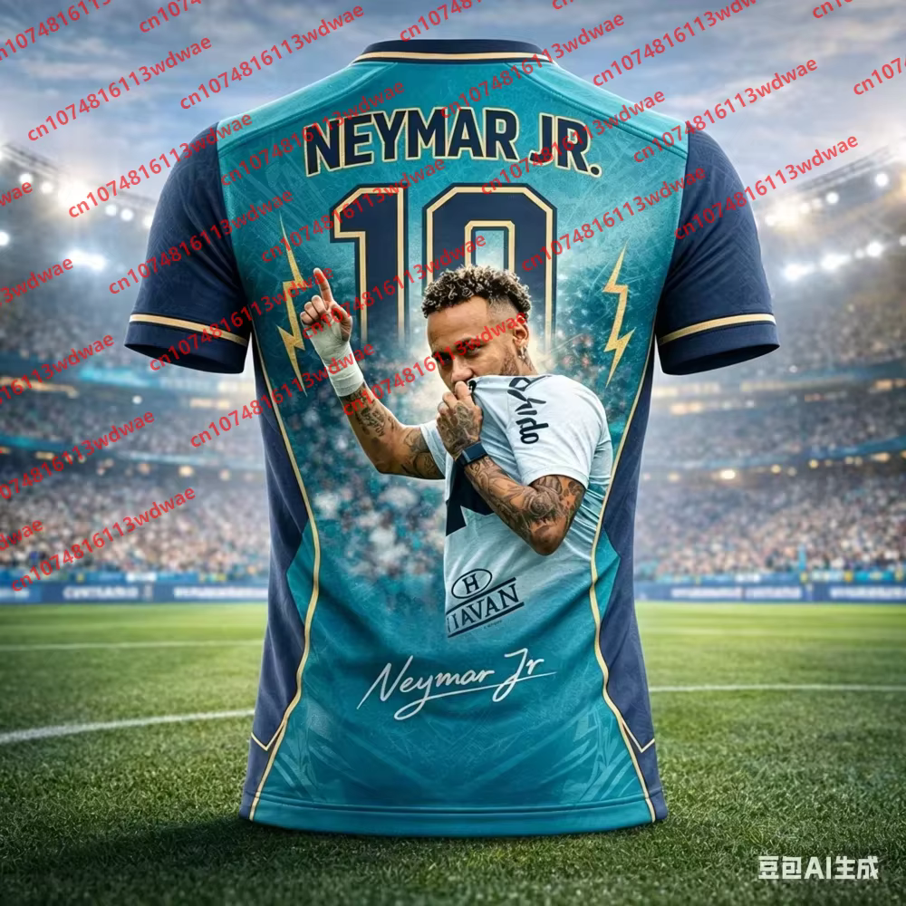 T-shirt de football Neymar respirant et à séchage rapide