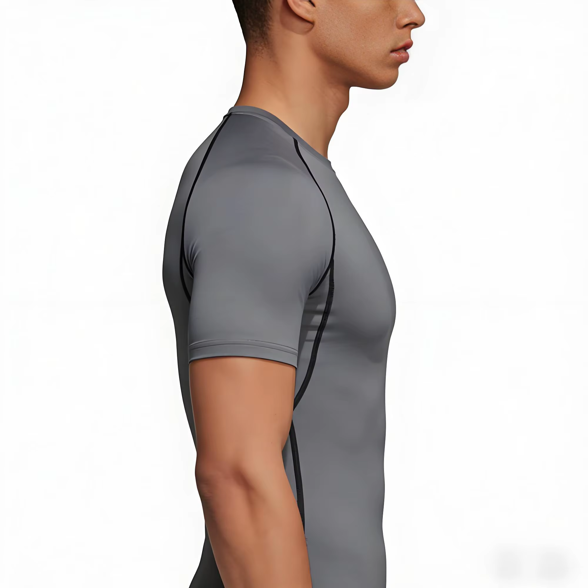 T-shirt de compression personnalisé à séchage rapide pour hommes et femmes