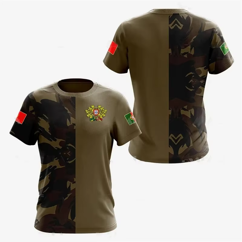 3D Portugal drapeau impression t-shirt