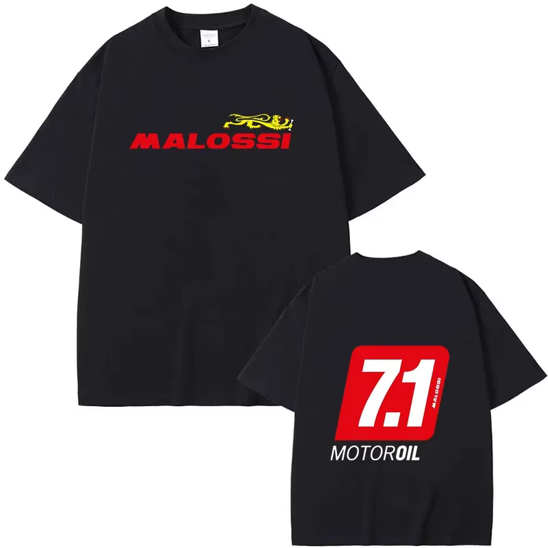 Malossi thème t-shrit hommes femmes à manches courtes imprimé unisexe Streetwear Style Hip Hop été mode Hip Hop hauts vêtements mâle