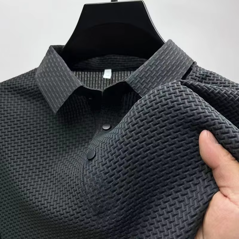 Polo d'affaires décontracté pour homme à manches courtes