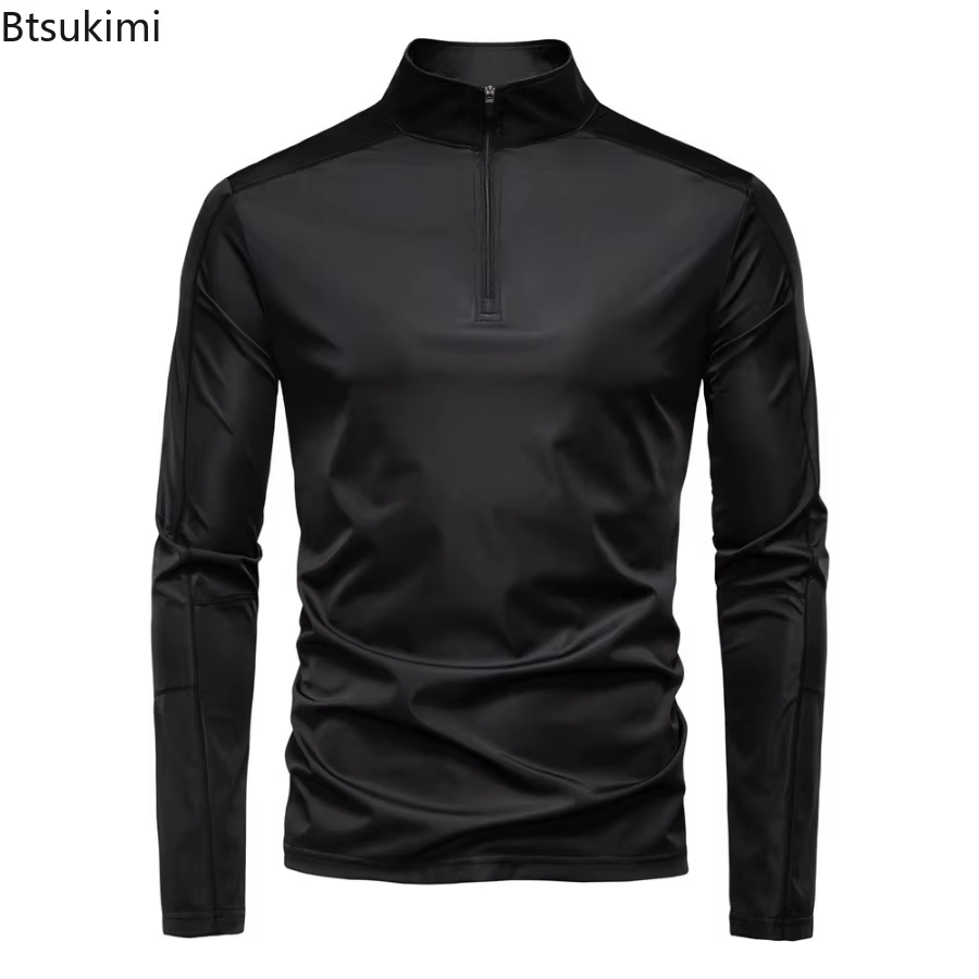 Nouvelle Collection Printemps-Été 2026 – T-shirt Anti-UV UPF100+ à Manches Longues et Demi-Zip pour Homme – Idéal Pêche et Randonnée en Extérieur