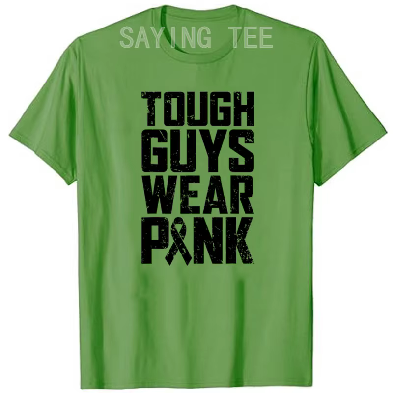 Tough Guile Wear-T-shirt rose de sensibilisation au cancer du sein pour hommes et garçons