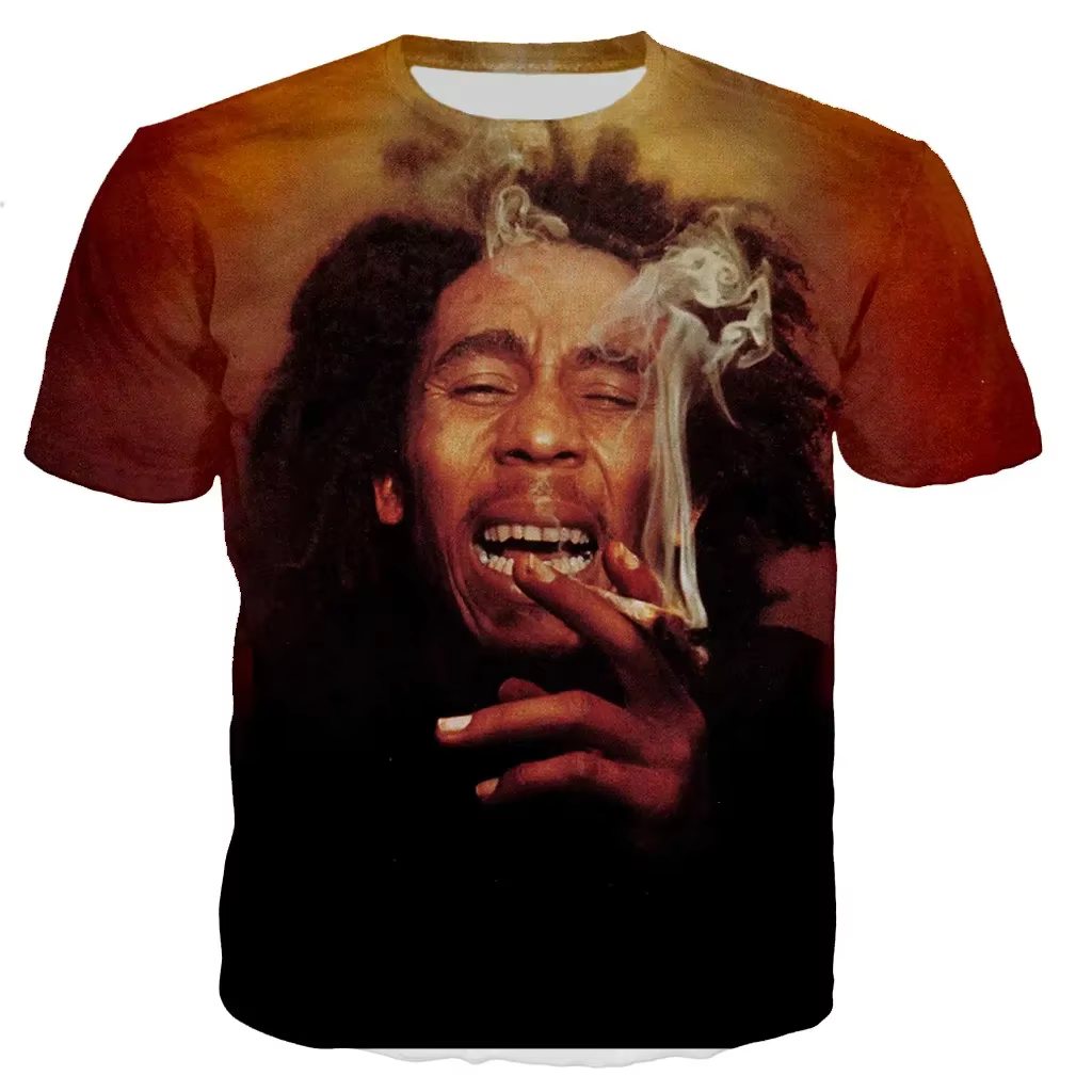 Bob Marley 3D T-shirt imprimé hommes femmes mode décontracté Style Harajuku à manches courtes rappeur chanteur