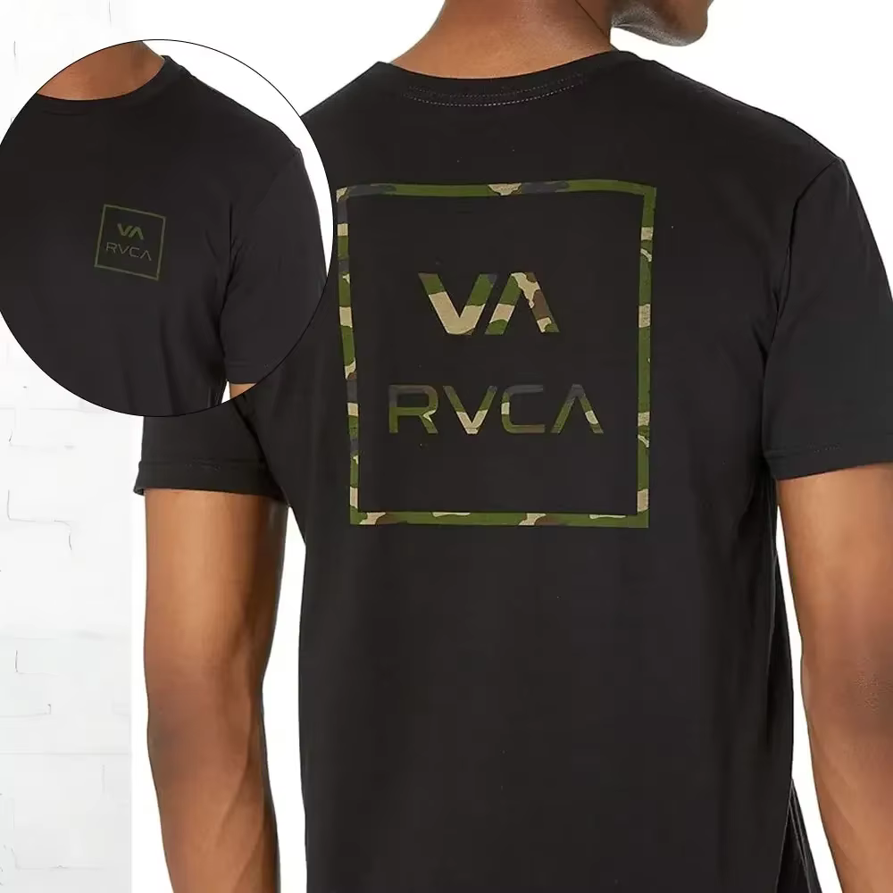 RVCA hommes graphique à manches courtes col rond t-shirt coton rétro rue mode
