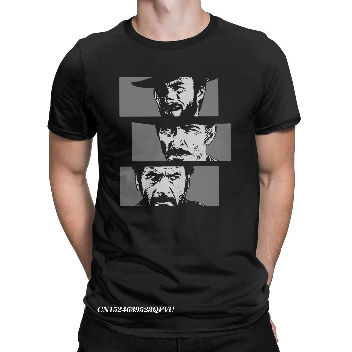 Le bon le mauvais et le laid t-shirt hommes Premium coton loisirs T-Shirts Clint Eastwood