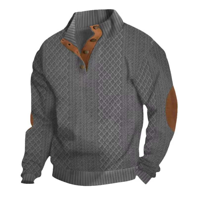 Pull Homme 2026 Décontracté Automne Col Montant Manches Longues Style Européen Sweat-shirt