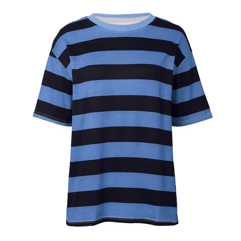 T-shirts graphiques à rayures simples pour hommes