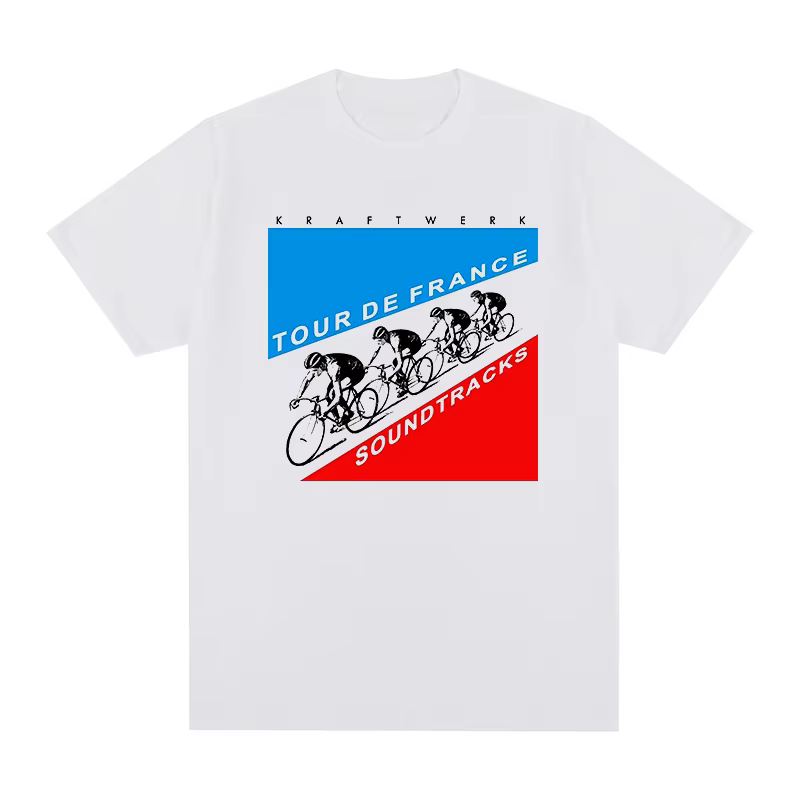 Kraftwerk-T-shirt de groupe électronique allemand Autobahn pour hommes et femmes, en coton, à la mode, Harajuku, nouvelle volatilité