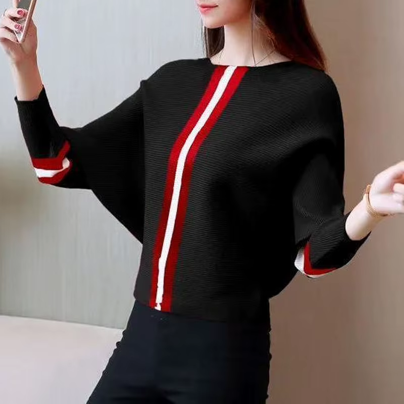 Pulls à manches chauve-souris tout assortis pour femmes