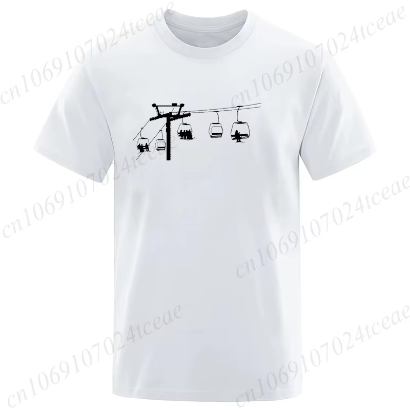 Nouveau Ski ascenseur T-Shirt hommes dames unisexe Ski cadeau Sports extrêmes t-shirts ski décontracté fierté