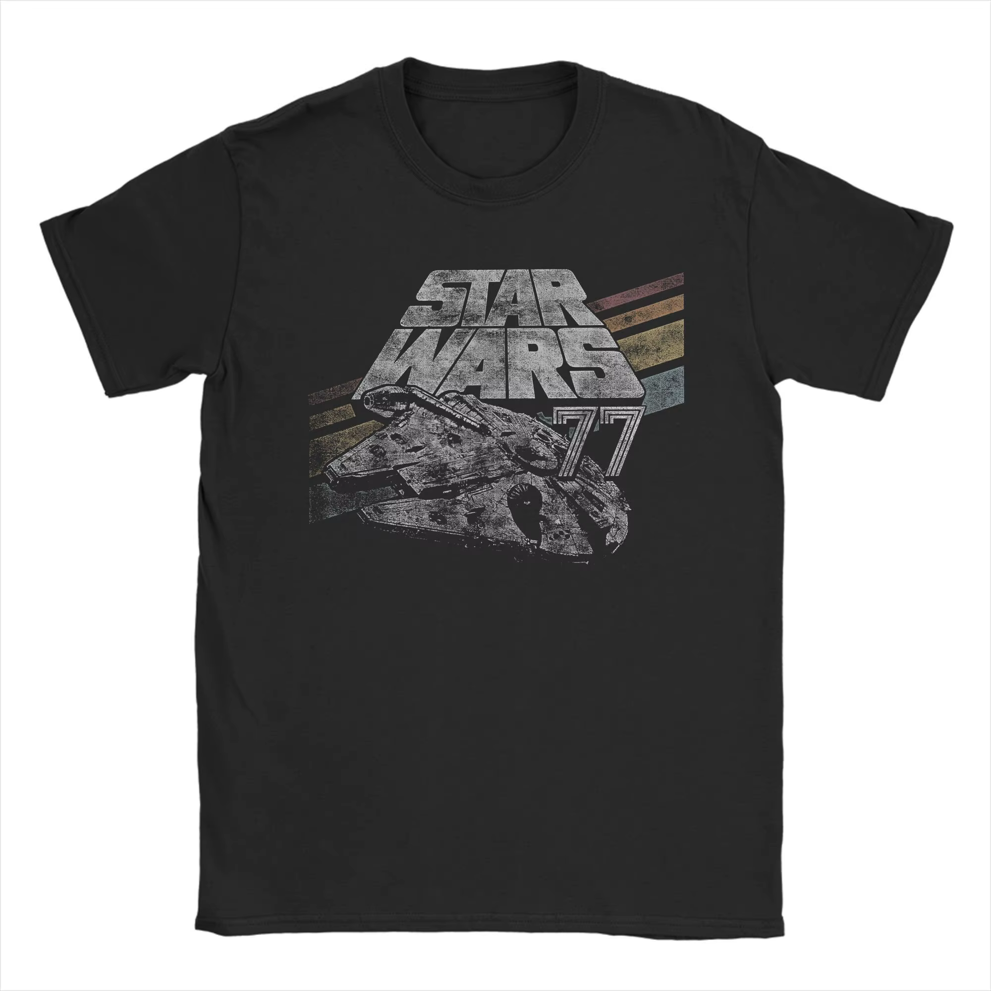 Étoiles T-Shirts hommes Millennium Falcon 77 mode pur coton t-shirt col rond manches courtes