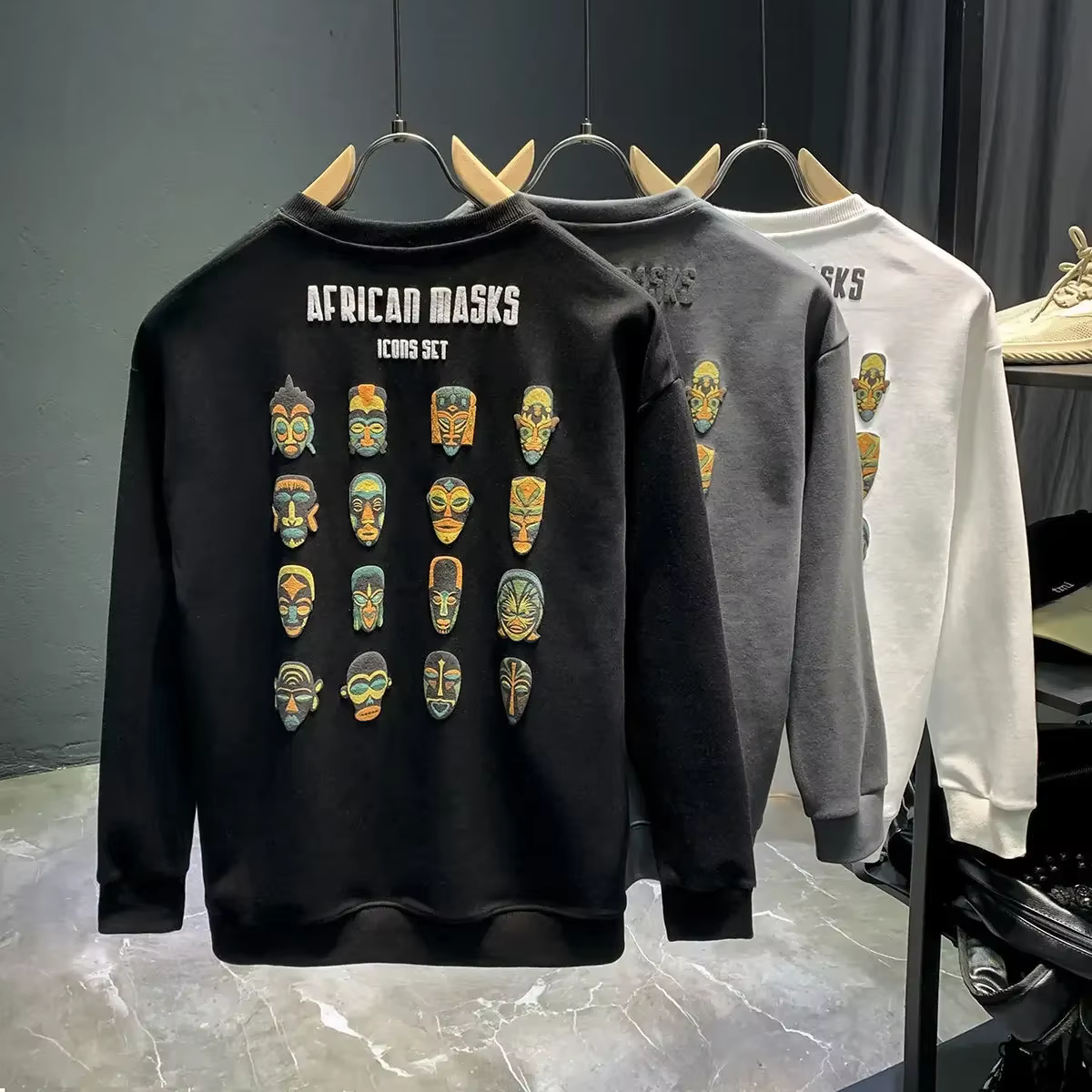 Sweat-Shirt à Col Rond pour Homme