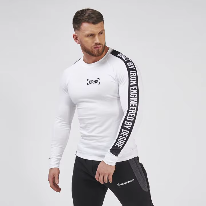 Nouveau T-shirt à manches longues automne gymnases marque vêtements coton Joggres musculation exercice chemise 2XL