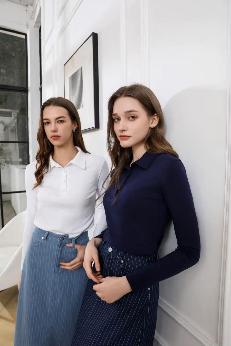 AS 2025 été femme ajusté design polo hauts haute qualité tissu extensible dame vêtements