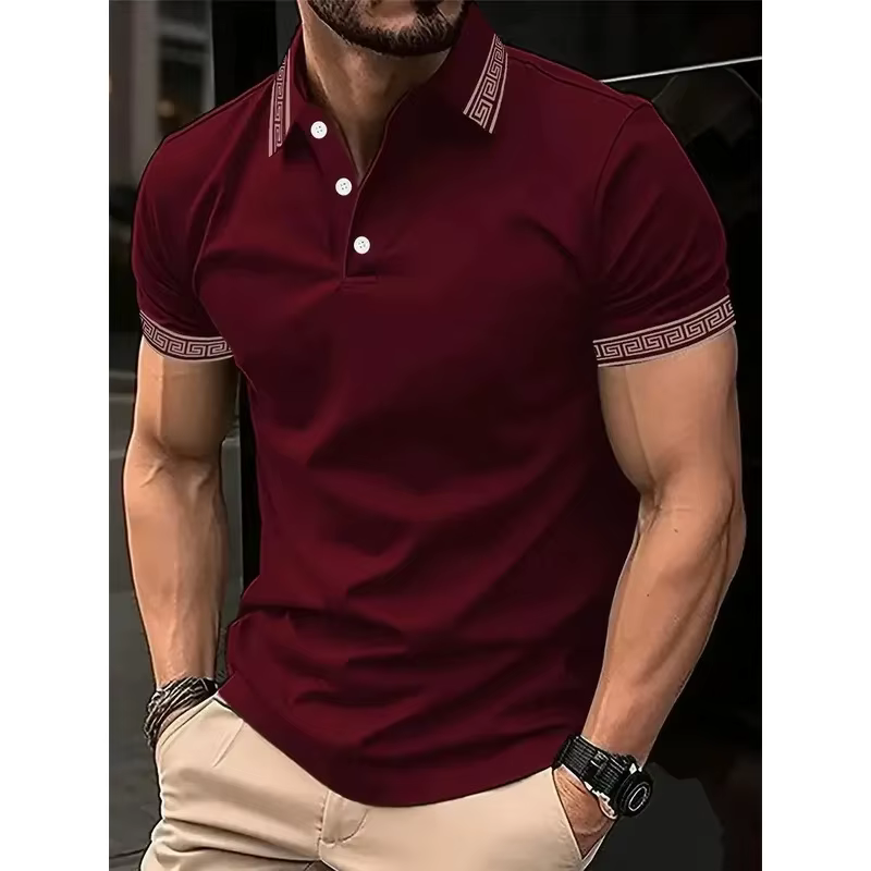 Nouveaux polos pour hommes pour l'été 2026 : motif rayé 3D décontracté