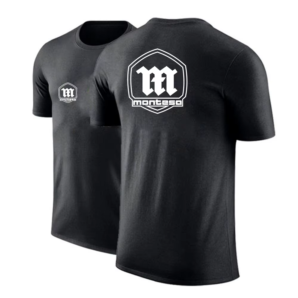 2025 nouveaux hommes Montesa moto impression mode classique confortable décontracté coton T-Shirt été haute rue col rond manches courtes