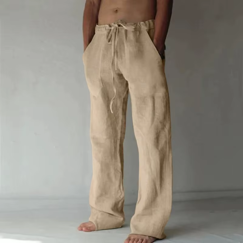 Pantalon Long en coton et lin pour hommes