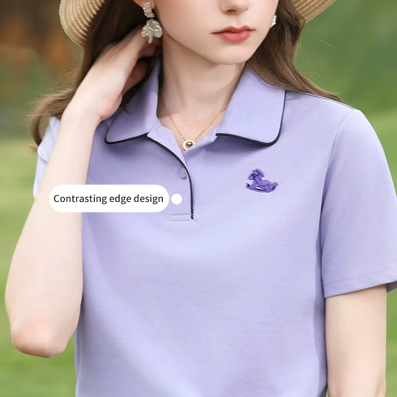 I BELIEVE YOU Polo violet pour femme
