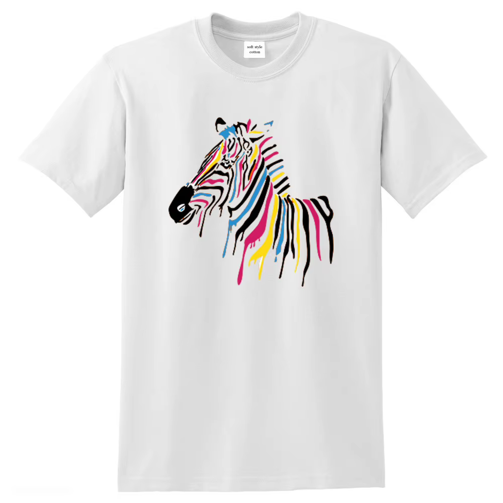 T-shirt imprimé zèbre pour hommes