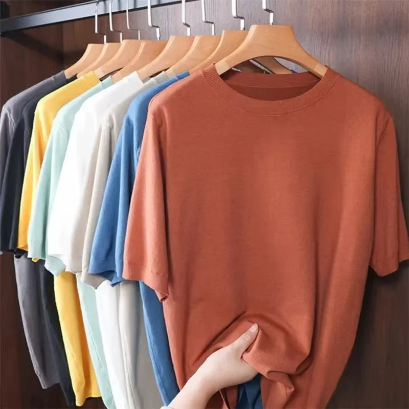 T-shirt en laine mérinos superfine pour hommes