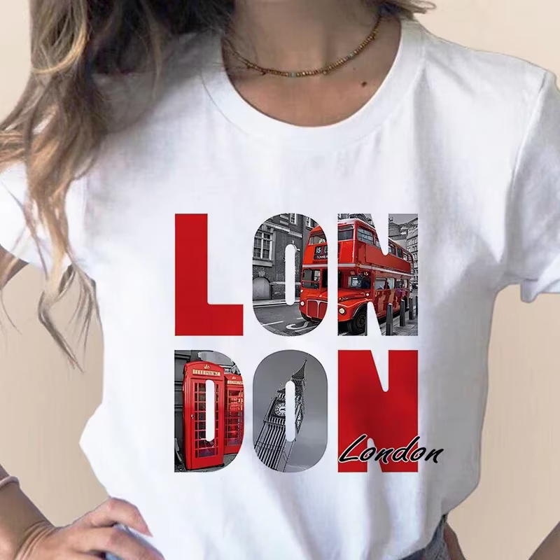 Mode ville imprimé T-shirt Paris Londres New York Tokyo graphique t-shirts hommes et femmes Kawaii décontracté Harajuku
