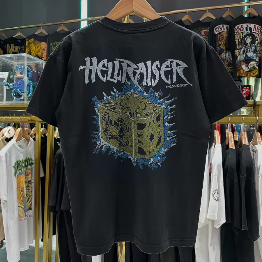 T-shirt noir délavé promotionnel Hellraiser 87'