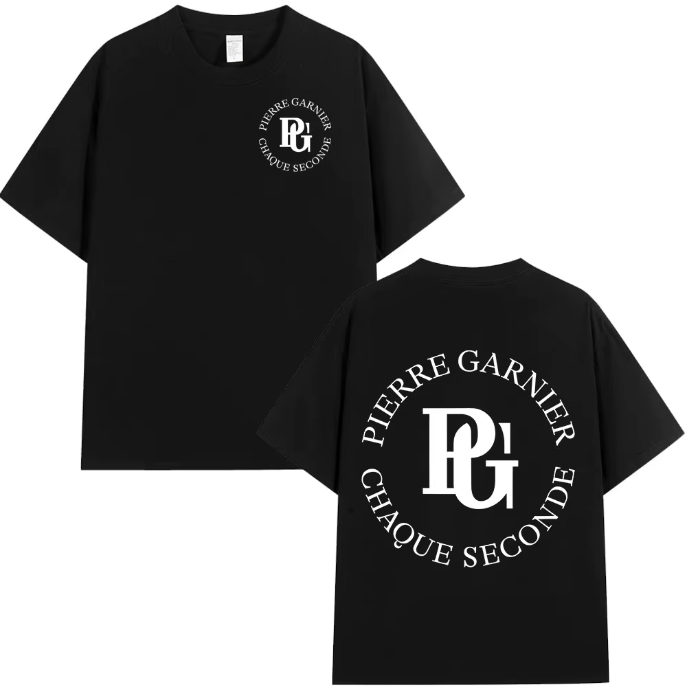 Pierre Garnier Chaque Seconde 2025 Album Tour T-shirts Hip Hop mode T-shirt hommes vêtements 100% coton décontracté