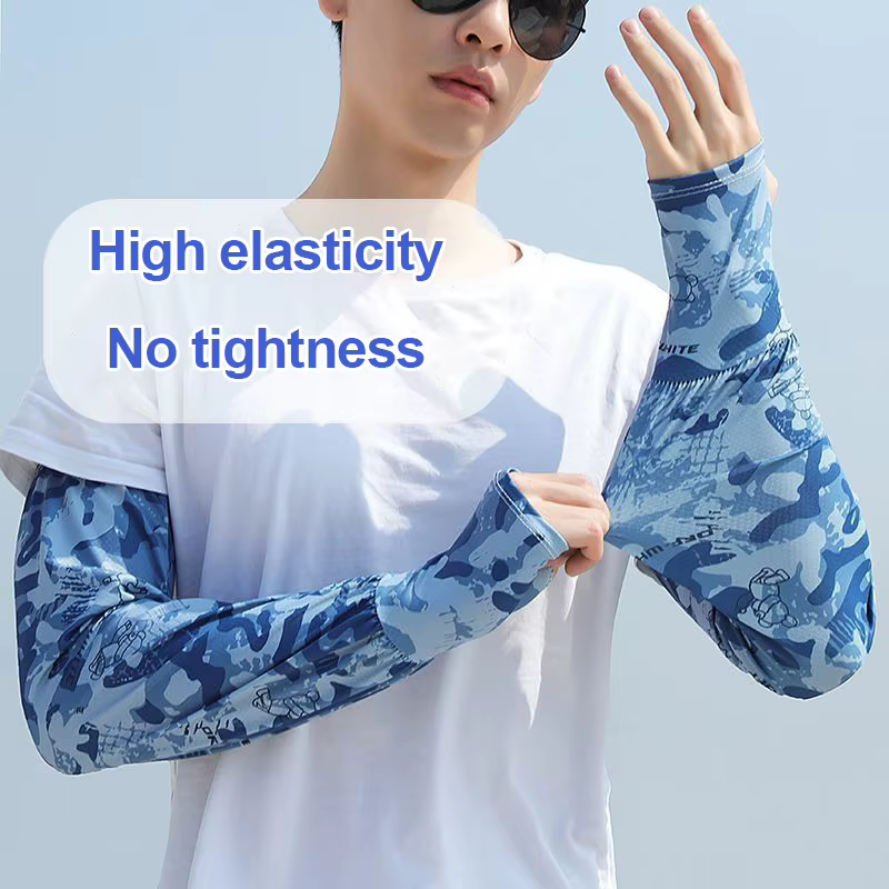 Manches de protection solaire amples camouflage pour hommes et femmes