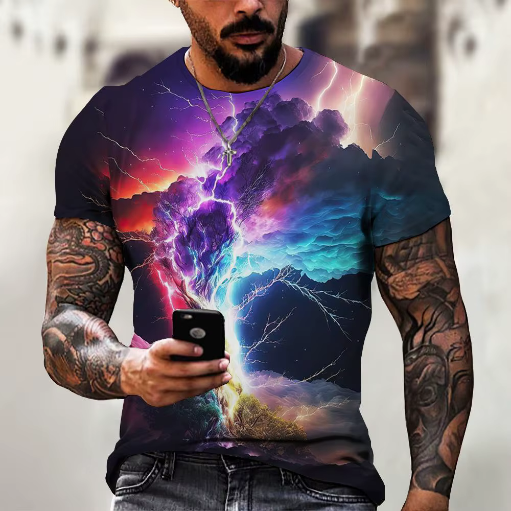 T-shirts de mode pour hommes ligne 3d imprimé vêtements