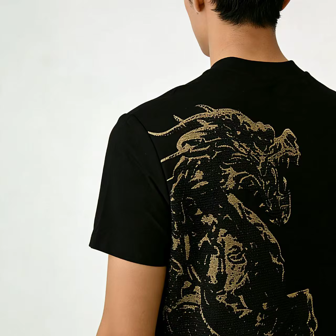 T-shirt homme Alex Plein en coton de luxe à col rond et manches courtes