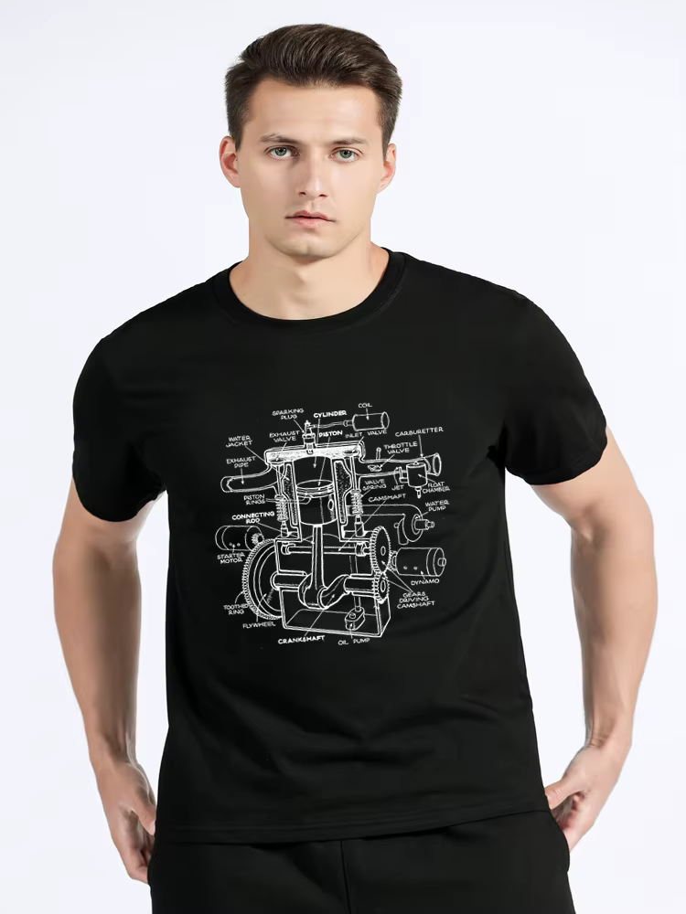 T-shirt graphique Carguy pour hommes