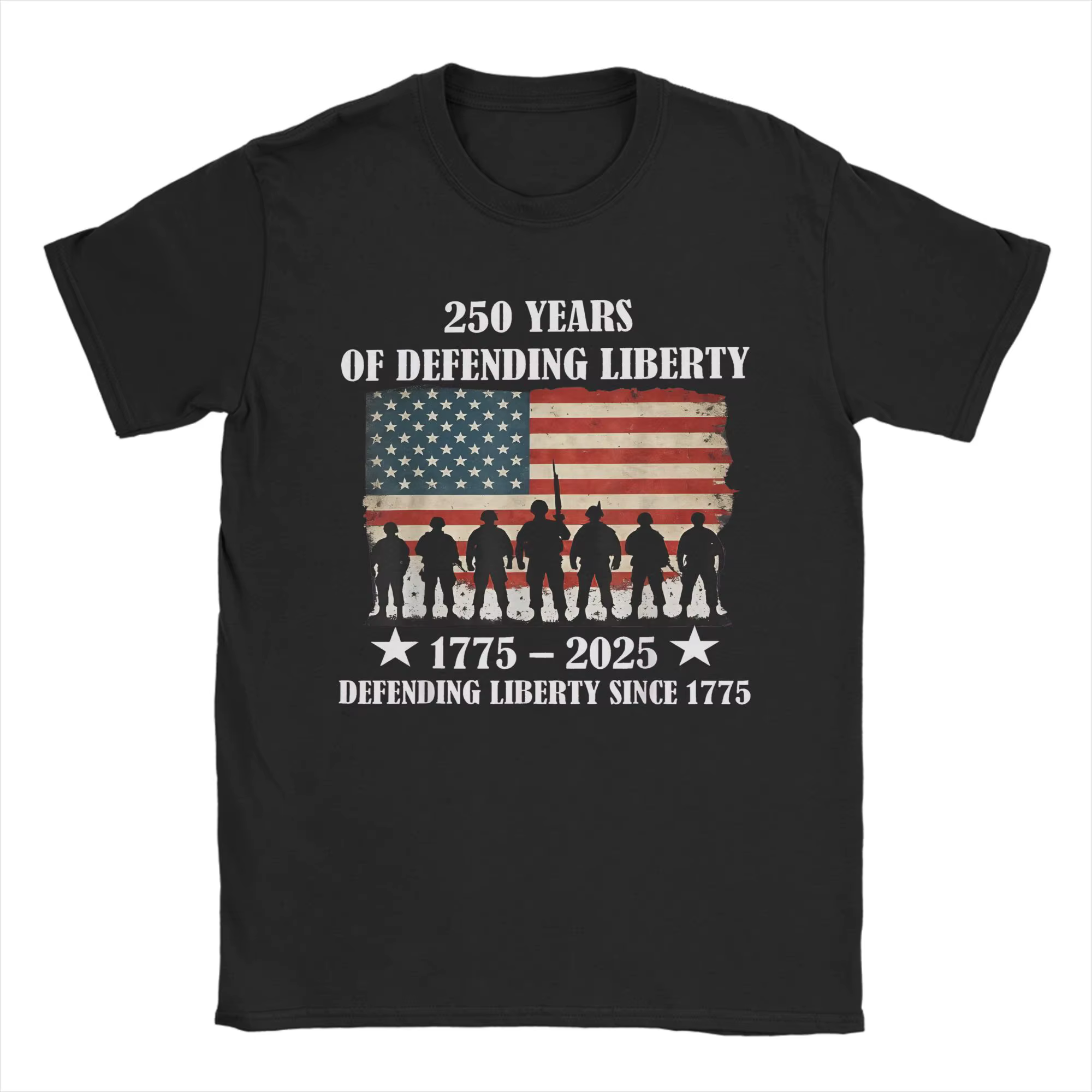 Patriotique armée américaine défilé militaire américain 250th anniversaire t-shirt pour hommes femmes imprimer t-shirts 100% coton vêtements