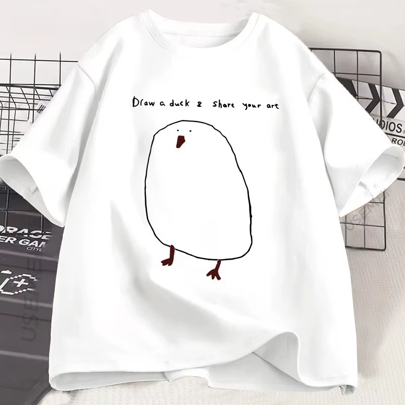 Drôle dessin canard T-shirt femmes décontracté