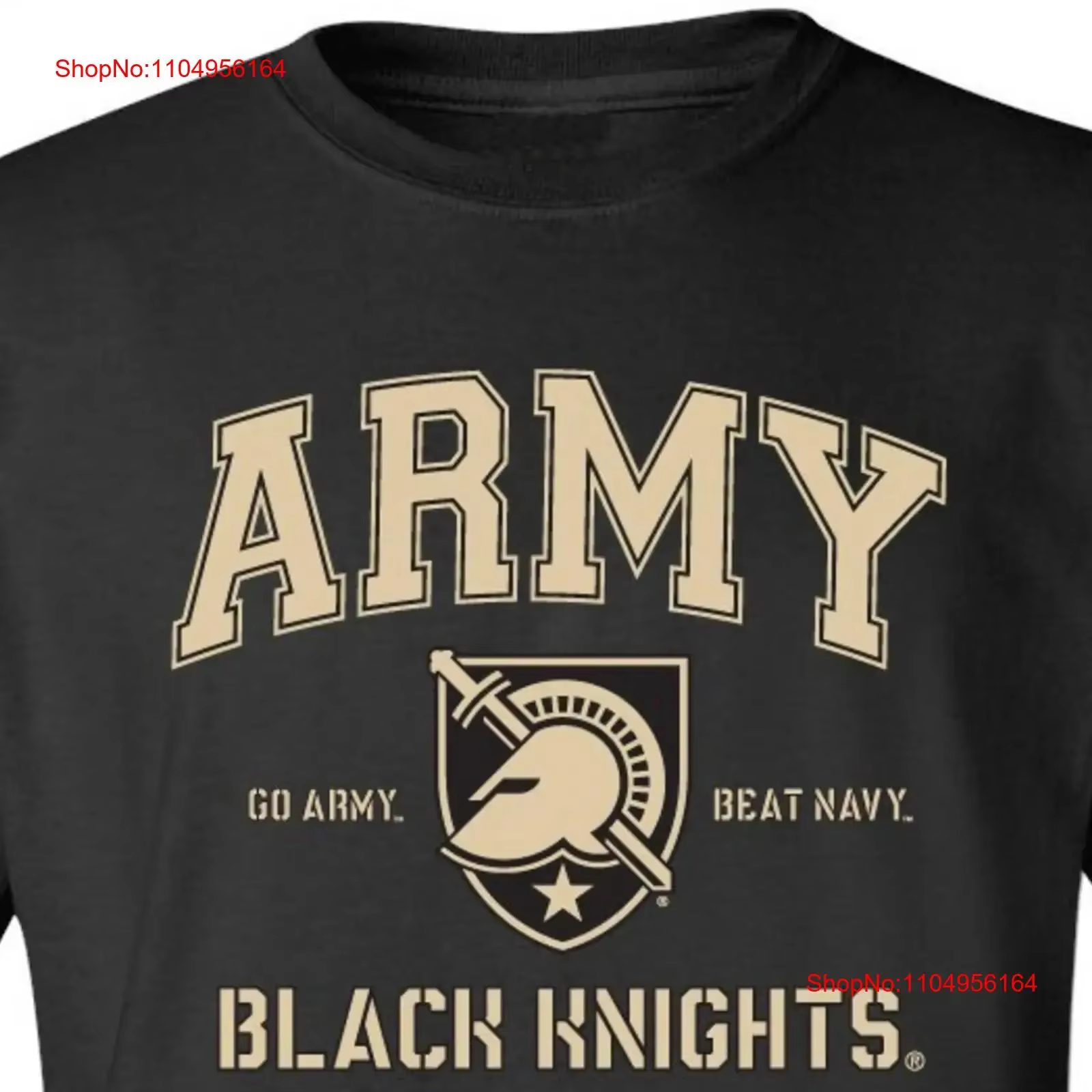 Armée Black Knights T Shirt Logo primaire Vêtements de l'académie militaire des États-Unis West Point vintage lavé Unisexe Respirant