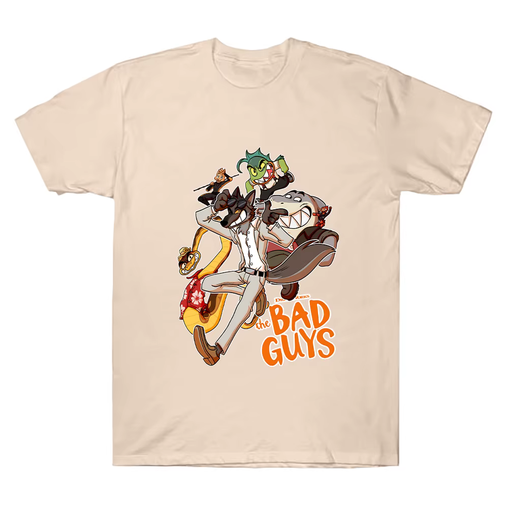 The Bad Guys 2 dessin animé imprimé t-shirts coton cadeau créatif t-shirt été femmes hommes à manches courtes ample respirant vêtements haut