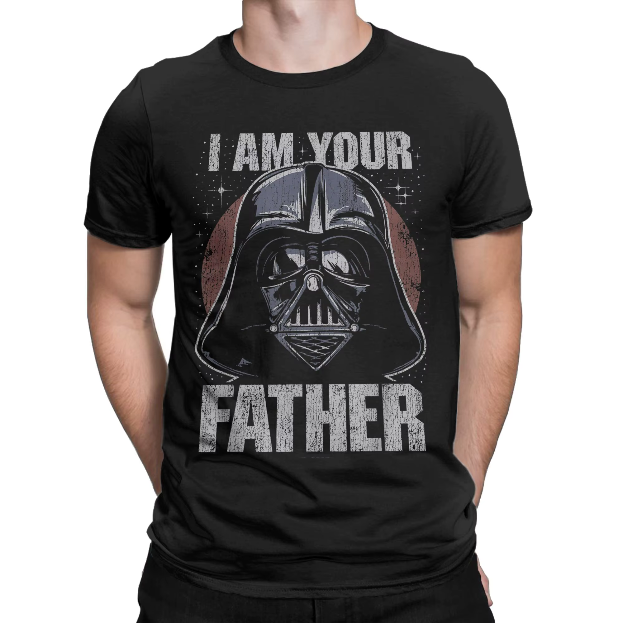 Vaders je suis votre père Portrait sombre T-Shirt été Hippie T-Shirts hommes coton grande taille vêtements à manches courtes Vintage hauts